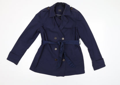 Womens UK Size 10 Marks and Spencer Blue Trench Coat