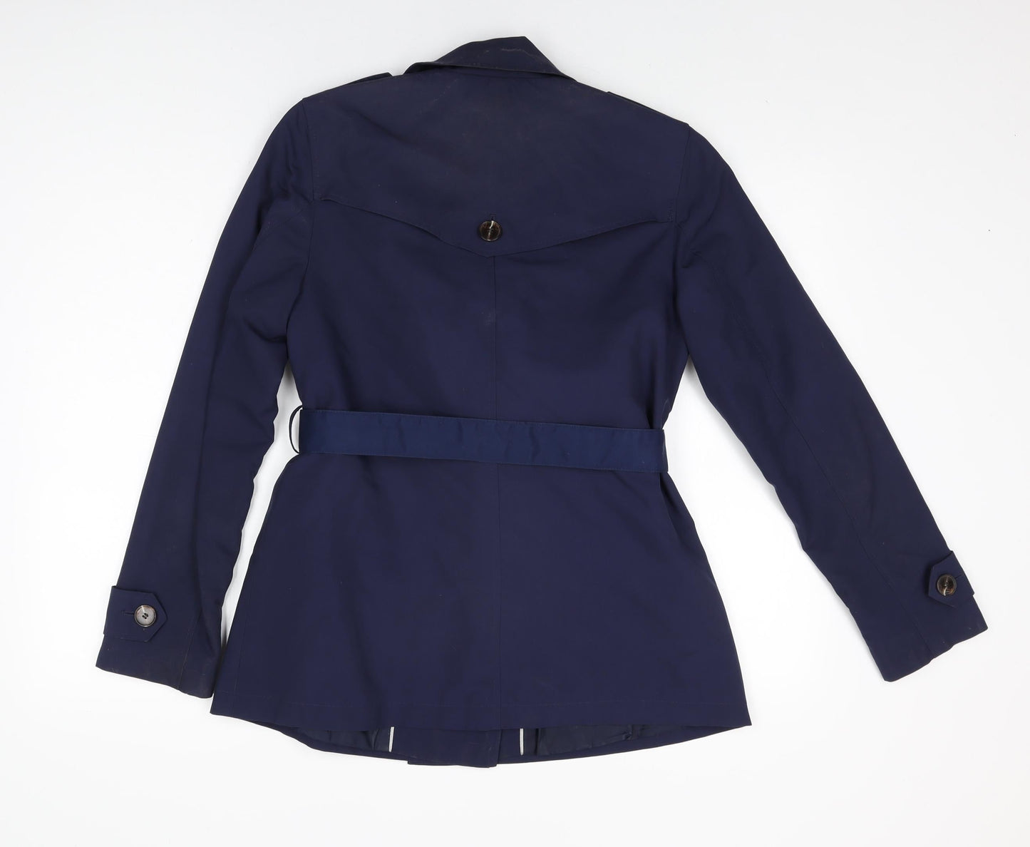 Womens UK Size 10 Marks and Spencer Blue Trench Coat