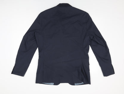 Matinique Mens Blue Cotton Jacket Suit Jacket Size 40 Regular