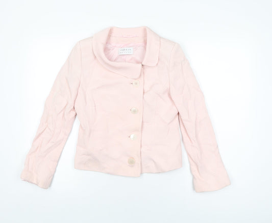 Precis Womens Pink Jacket Size 10 Button