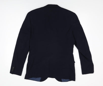 Mens UK Size 40 Topman Regular Blue Suit Jacket