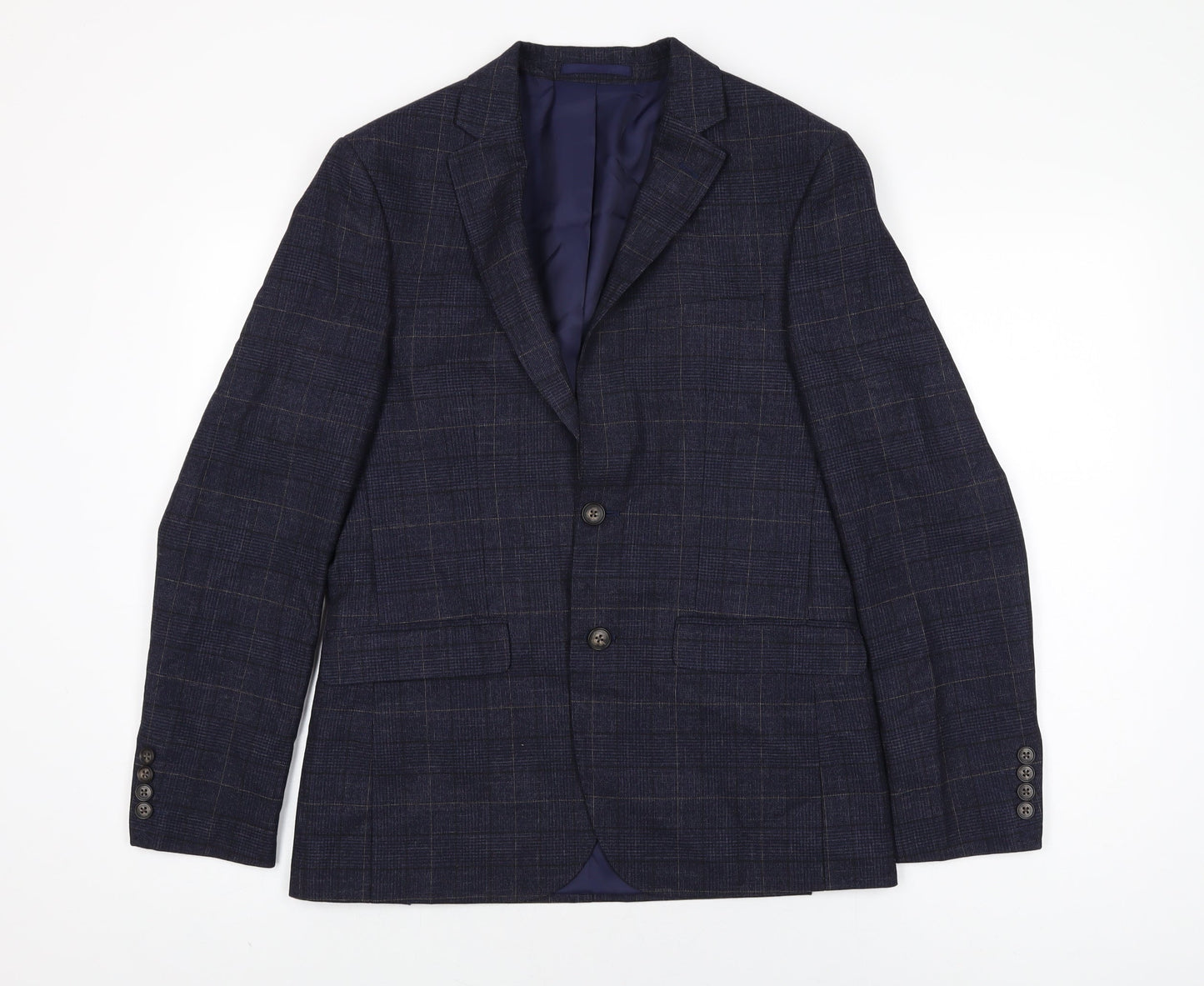Mens UK Size 38 Moss London Regular Blue Suit Jacket