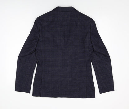 Mens UK Size 38 Moss London Regular Blue Suit Jacket