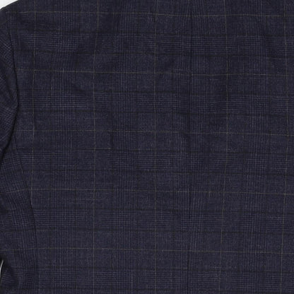 Mens UK Size 38 Moss London Regular Blue Suit Jacket
