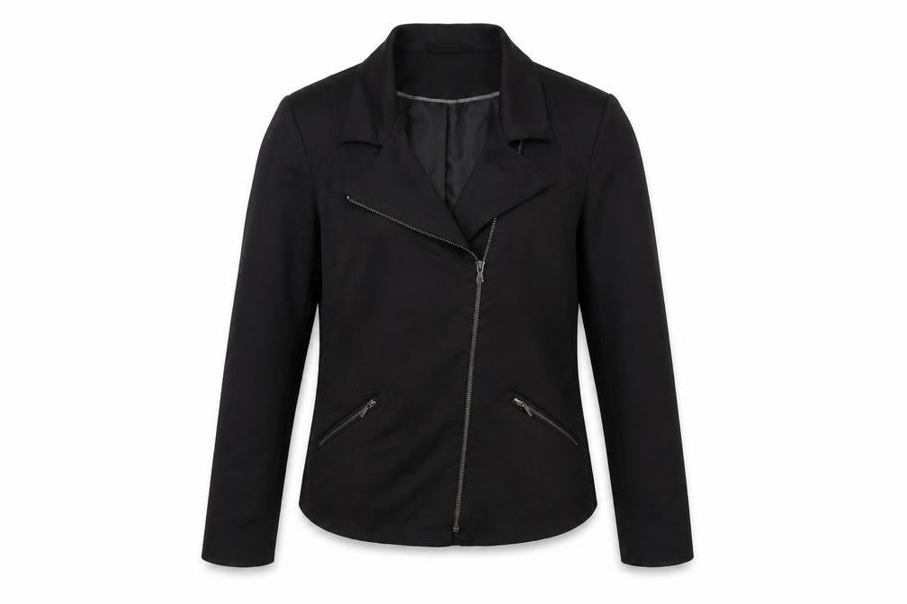 M&Co Womens Black Jacket Size 12 Zip