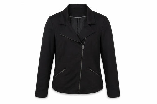 M&Co Womens Black Jacket Size 12 Zip