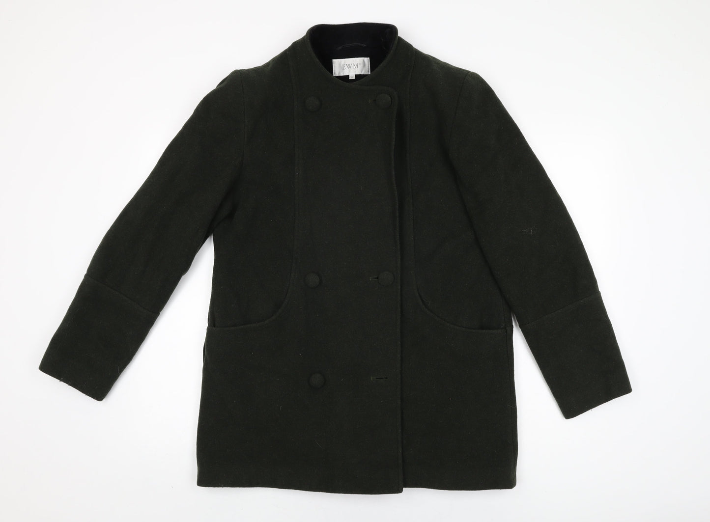 Womens UK Size 12 EWM Green Overcoat