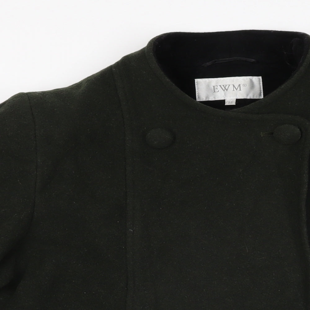 Womens UK Size 12 EWM Green Overcoat