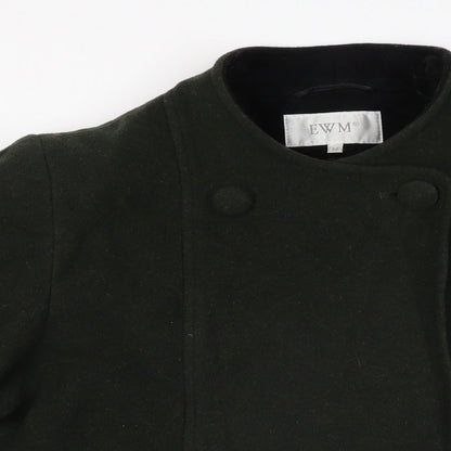Womens UK Size 12 EWM Green Overcoat