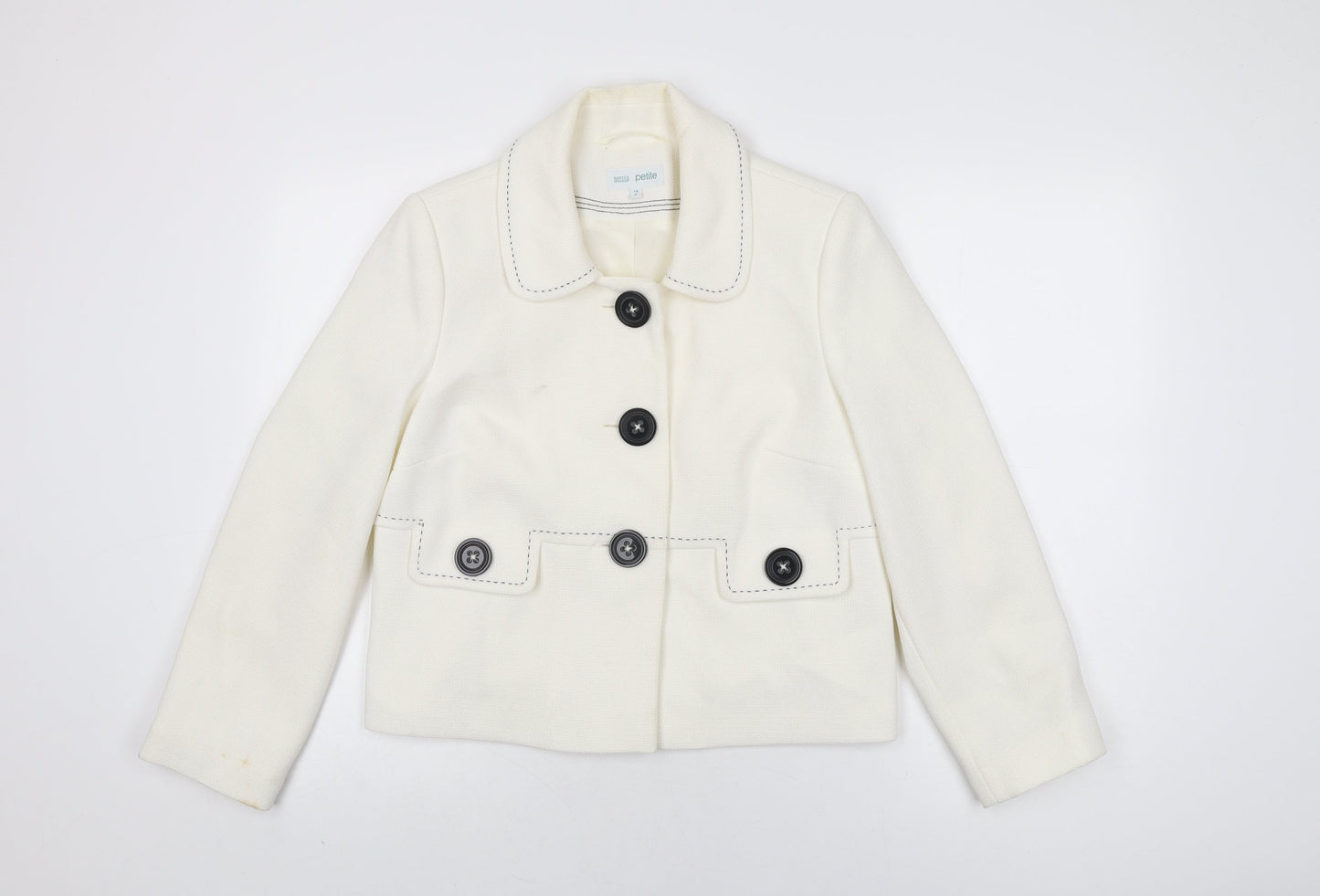 Womens UK Size 14 Marks and Spencer Ivory Jacket Jacket