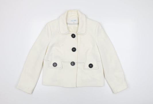 Womens UK Size 14 Marks and Spencer Ivory Jacket Jacket