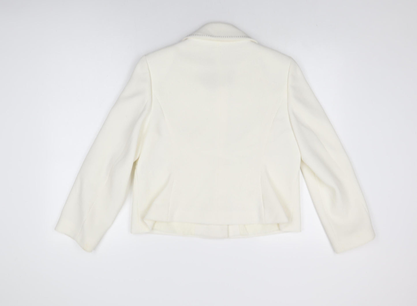 Womens UK Size 14 Marks and Spencer Ivory Jacket Jacket