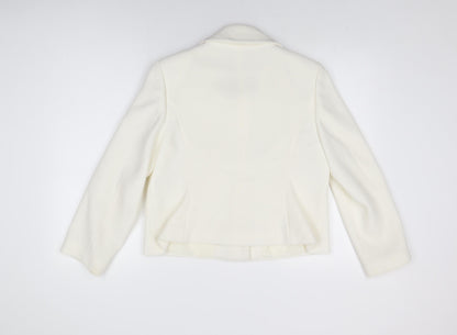 Womens UK Size 14 Marks and Spencer Ivory Jacket Jacket