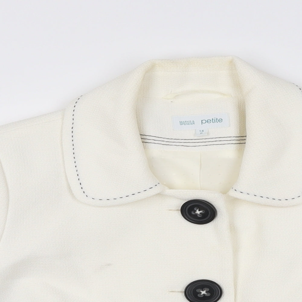 Womens UK Size 14 Marks and Spencer Ivory Jacket Jacket