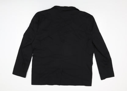 Womens UK Size 12 COLLUSION Black Biker Coat