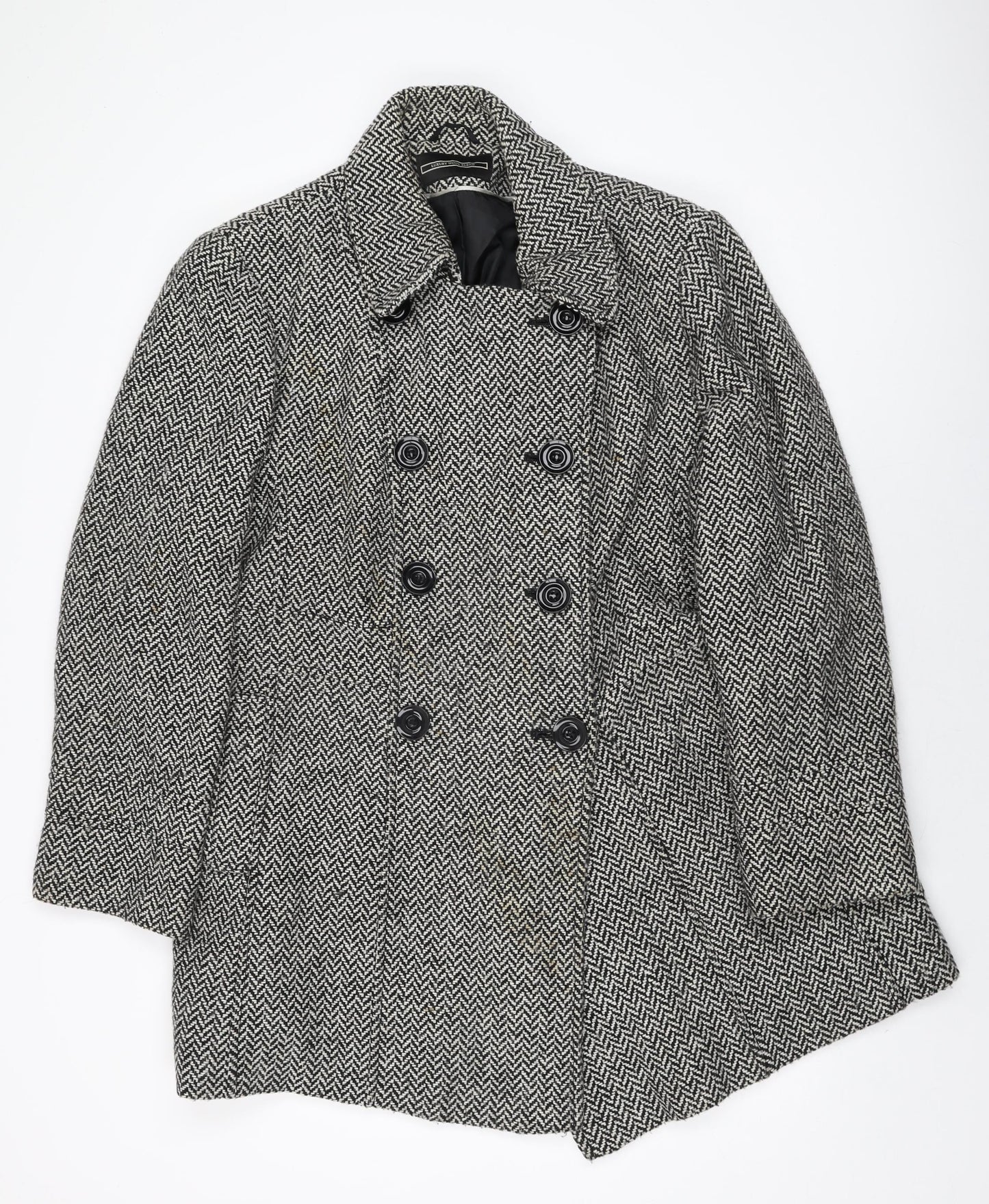 Womens UK Size 22 BHS Black Overcoat