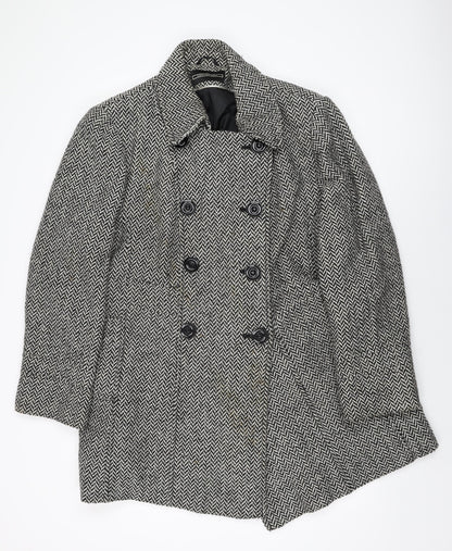 Womens UK Size 22 BHS Black Overcoat
