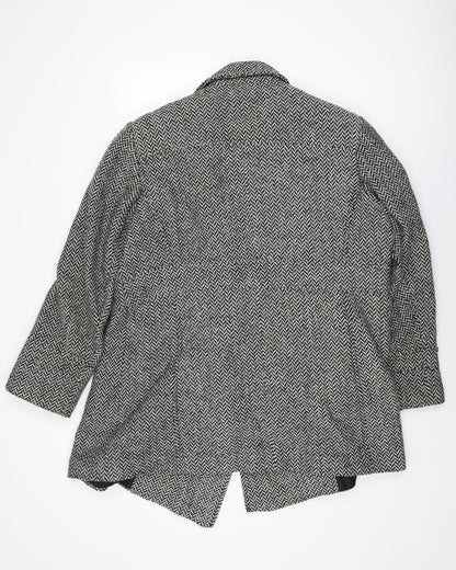 Womens UK Size 22 BHS Black Overcoat