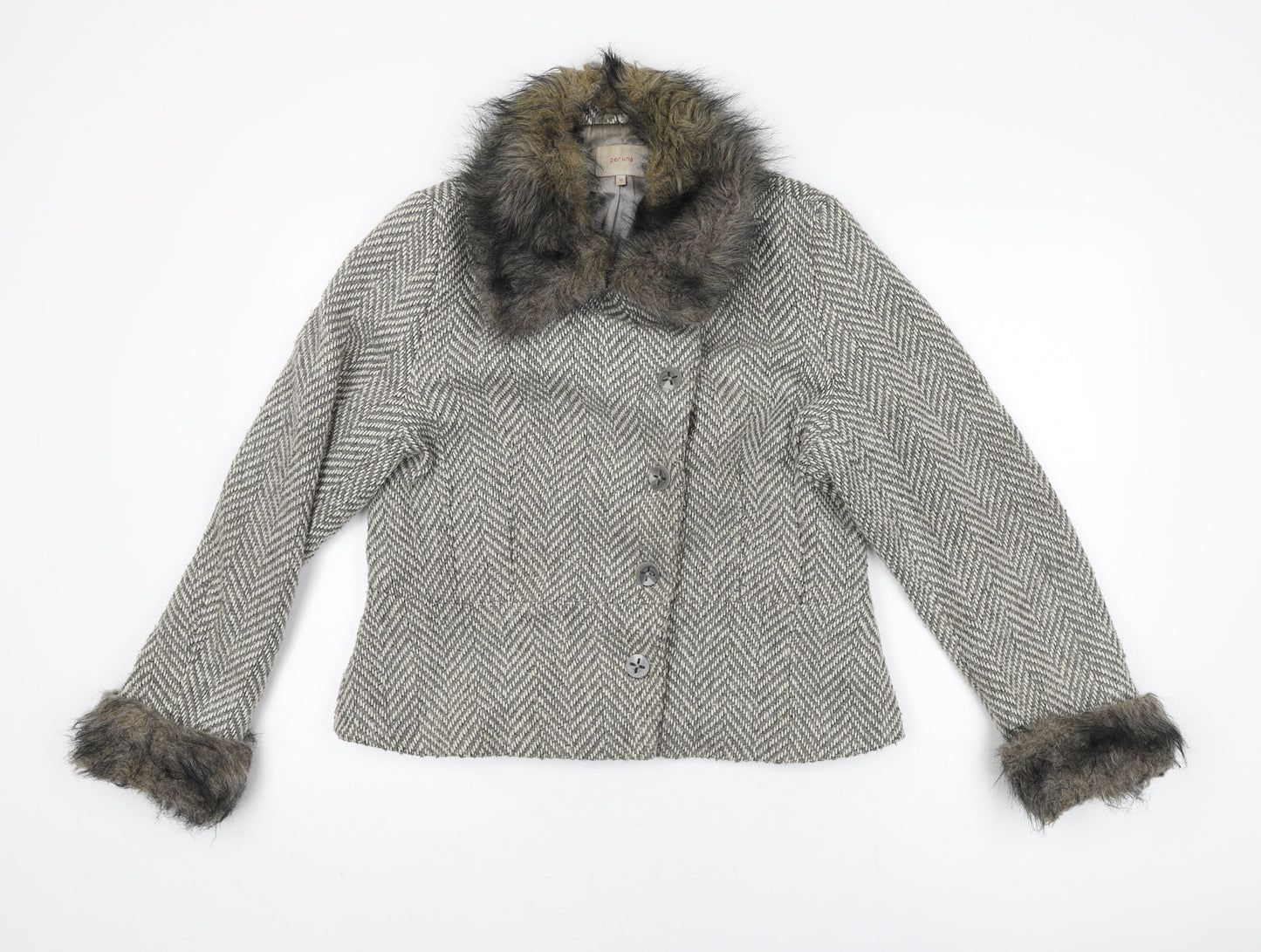 Womens UK Size 16 Per Una Grey Jacket