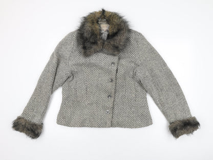 Womens UK Size 16 Per Una Grey Jacket