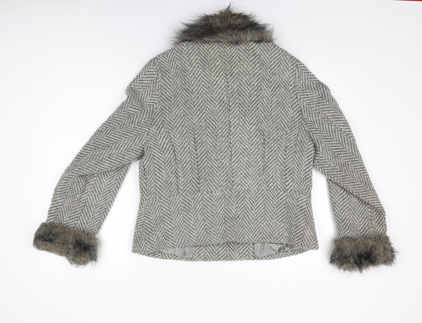 Womens UK Size 16 Per Una Grey Jacket