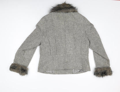 Womens UK Size 16 Per Una Grey Jacket