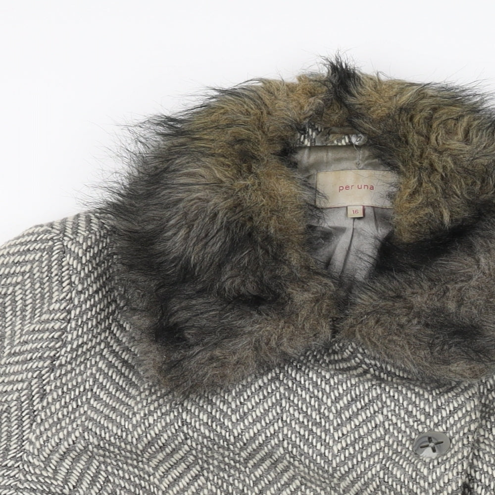 Womens UK Size 16 Per Una Grey Jacket