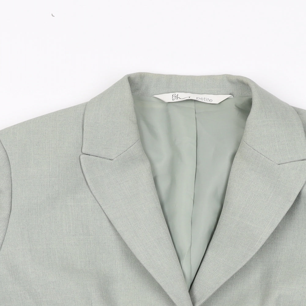 BHS Womens Green Polyester Jacket Suit Jacket Size 10