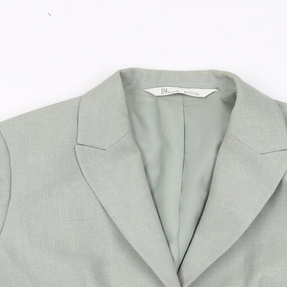 BHS Womens Green Polyester Jacket Suit Jacket Size 10