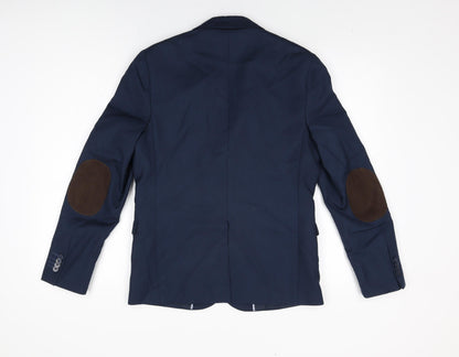 Outfitters Nation Mens Blue Polyester Jacket Suit Jacket Size S Regular