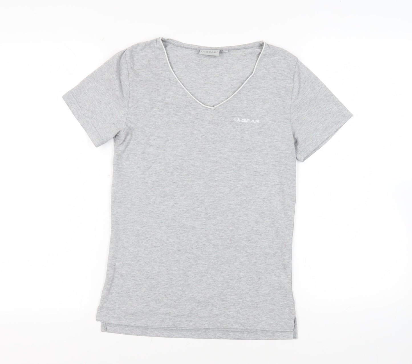 Womens UK Size 12 LA Gear Grey Basic T-Shirt