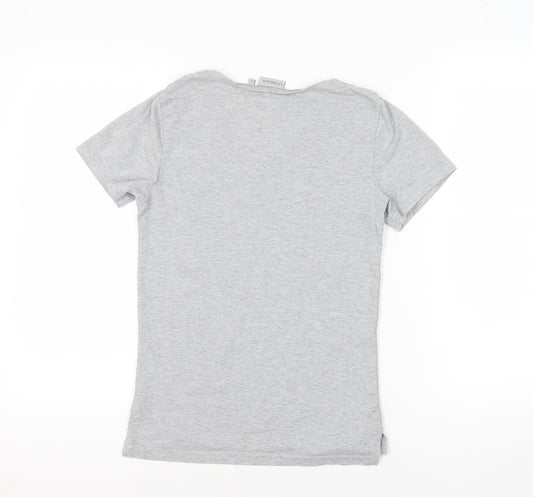Womens UK Size 12 LA Gear Grey Basic T-Shirt