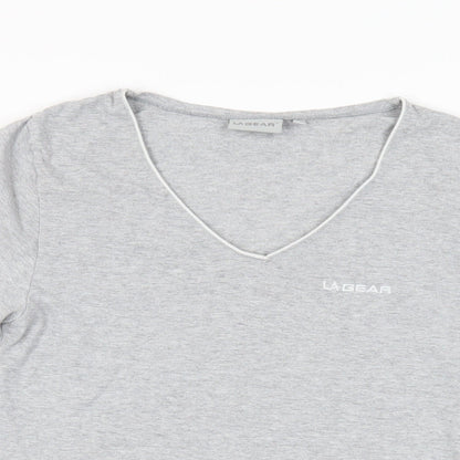 Womens UK Size 12 LA Gear Grey Basic T-Shirt