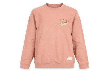 The Tired Mama Womens Pink Cotton Pullover Sweatshirt Size M Pullover