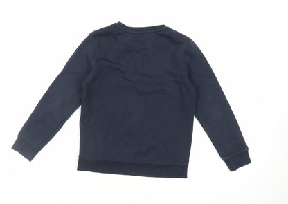 Goodmove Boys Blue Cotton Pullover Sweatshirt Size 9-10 Years Pullover