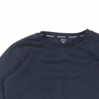 Goodmove Boys Blue Cotton Pullover Sweatshirt Size 9-10 Years Pullover