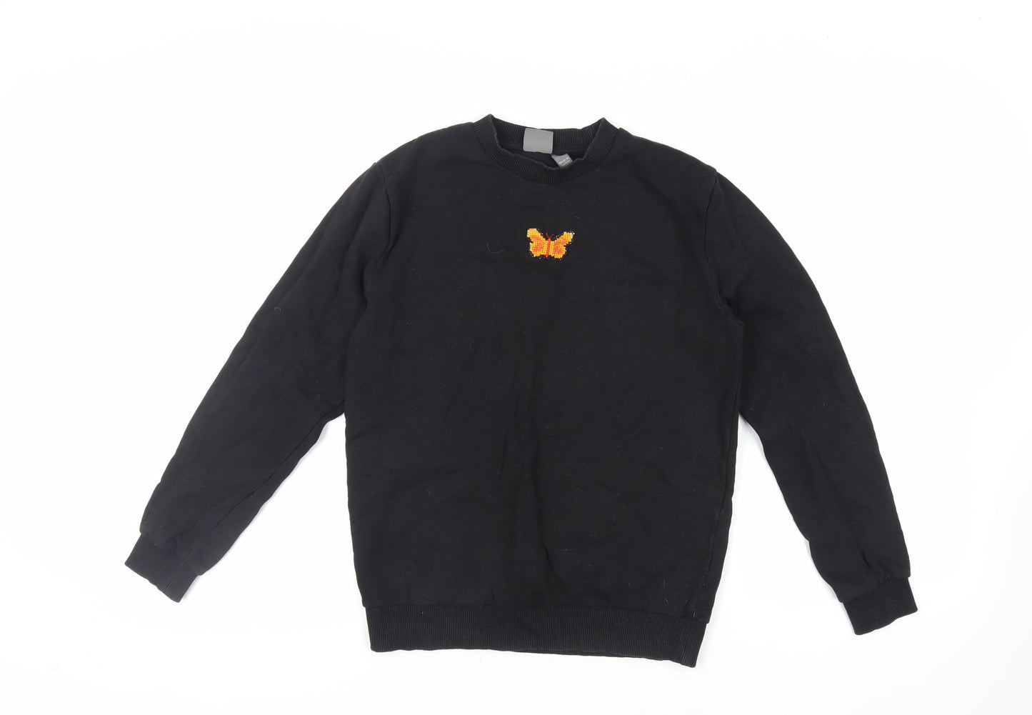 Womens UK Size 2XS ASOS Black Pullover Sweatshirt