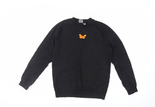 Womens UK Size 2XS ASOS Black Pullover Sweatshirt
