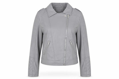 Womens UK Size 8 Select Grey Biker Coat