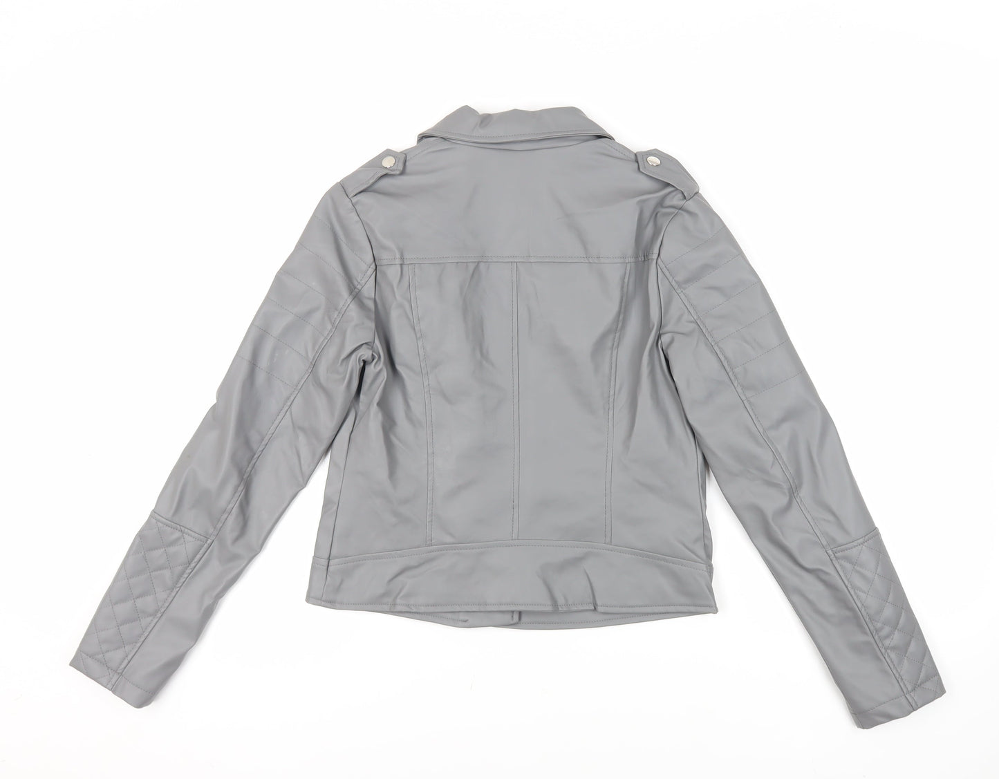 Womens UK Size 8 Select Grey Biker Coat