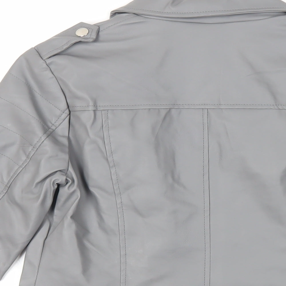 Womens UK Size 8 Select Grey Biker Coat