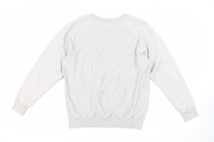 Les Basics Womens Grey Cotton Pullover Sweatshirt Size M Pullover