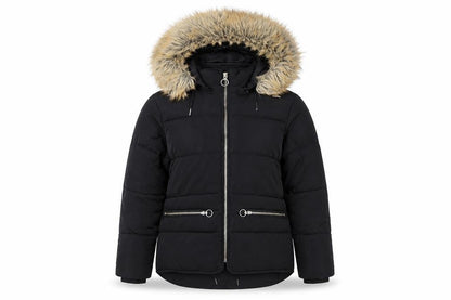 Womens UK Size 12 Topshop Black Puffer Jacket