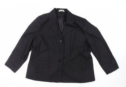 Womens UK Size 24 Special Collection Black Jacket