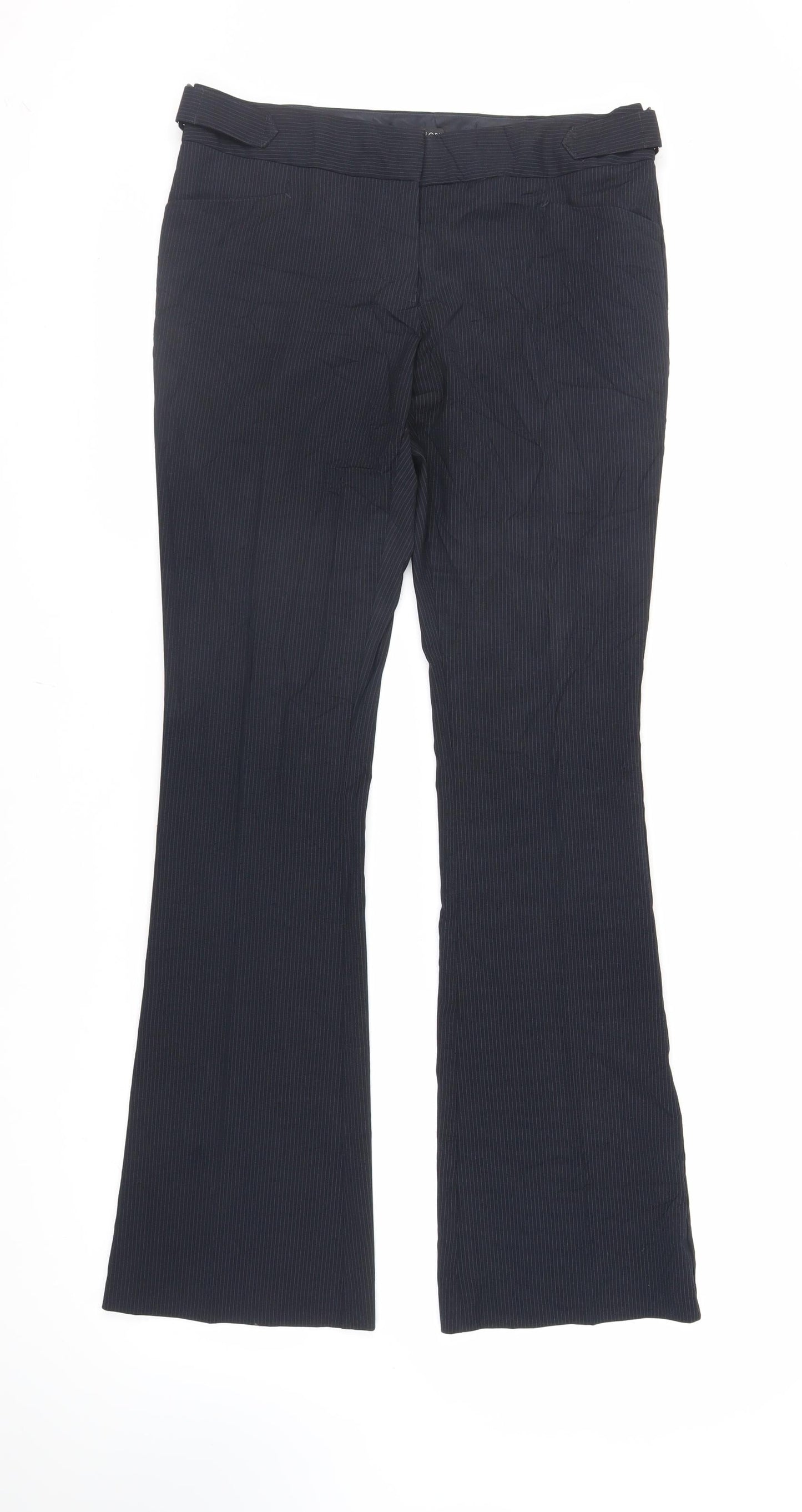 Womens UK Size 10 NEXT Regular Fit Dress Pants Black Trousers