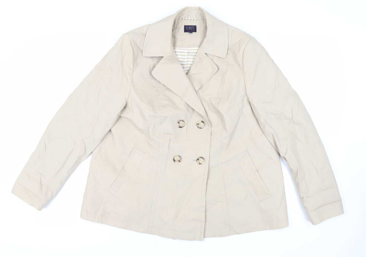 Womens UK Size 16 Marks and Spencer Beige Jacket