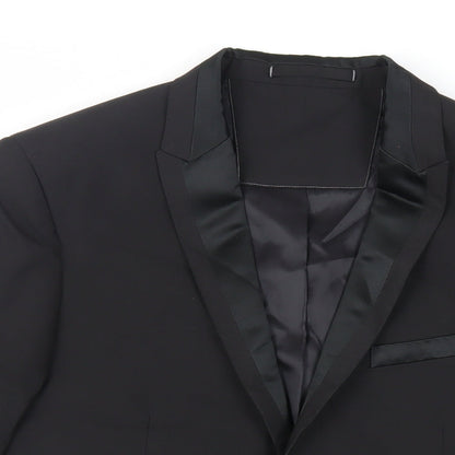 Mens UK Size 40 Marks and Spencer Regular Black Suit Tuxedo