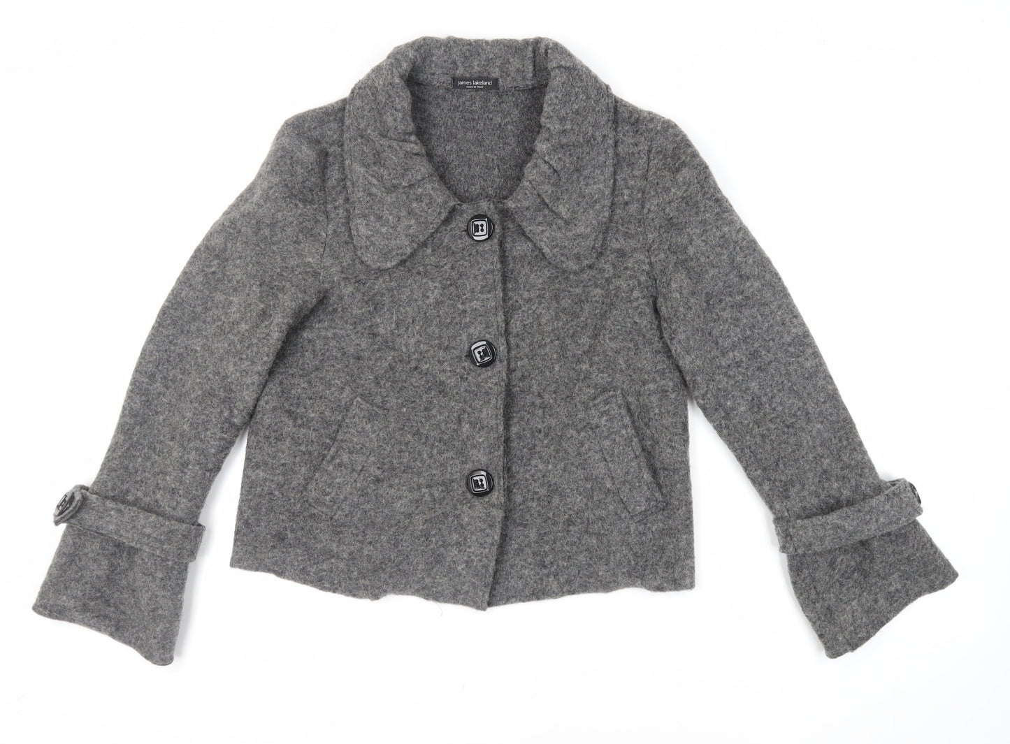 James Lakeland Womens Grey Jacket Size 18 Button - Unlined