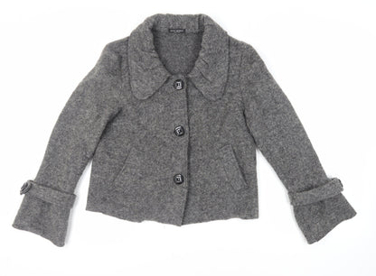 James Lakeland Womens Grey Jacket Size 18 Button - Unlined