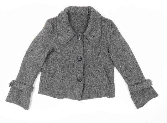 James Lakeland Womens Grey Jacket Size 18 Button - Unlined